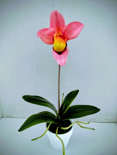 Artificial paphiopedilum lady - paphiopedilum,