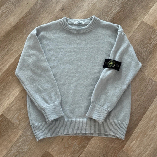 Stone island grey knit - grey, crew