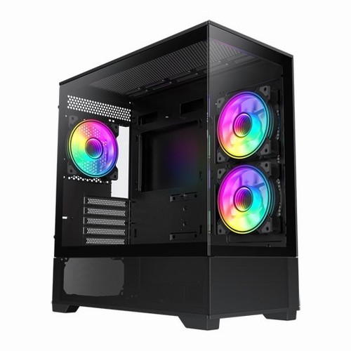 Gamemax vista black full tower - black,