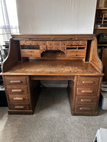 Antique roll top desk - antique,