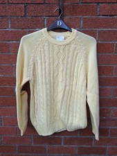 Amari Vintage Jumper  Pastel Yellow Uk Womens 10/12 Long Sleeve