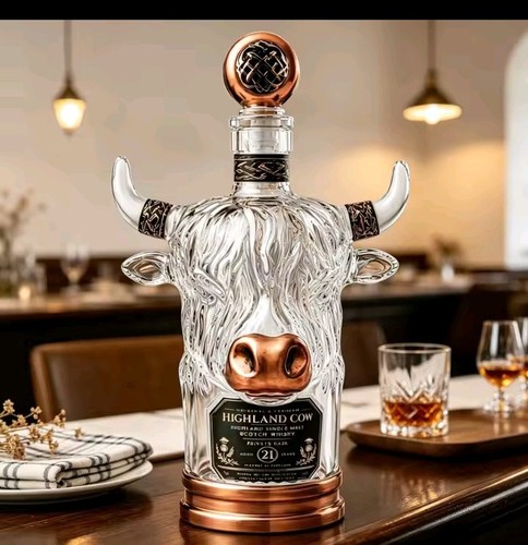 Highland cow shaped glass - highland,