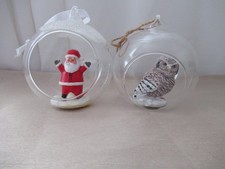 Pair of Open Glass Baubles