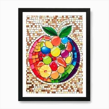 Mosaic Fruit Painting Art