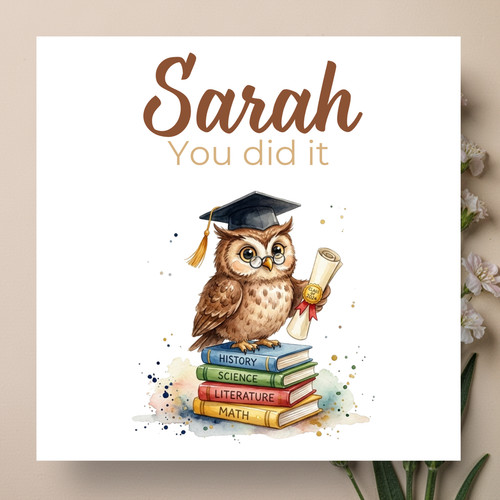 Personalised graduation card - personalised,