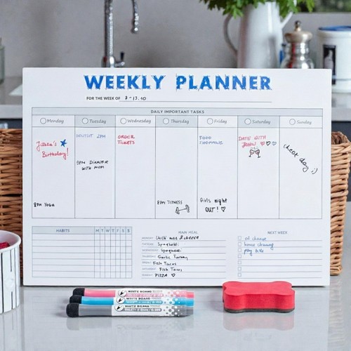 Magnetic whiteboard weekly - magnetic,