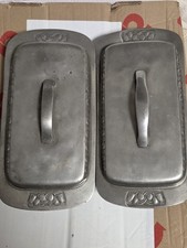 Two Pewter Entree Dishes -
