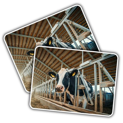 Vinyl sticker dairy cows - 2x,