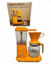VINTAGE COFFEE MAKER YELLOW REMINGTON AUTOMATIC Model Boxed Tested VGC