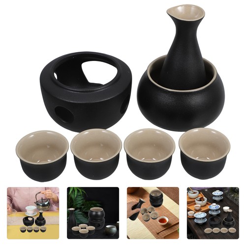 Porcelain ceramic sake set - ceramic,
