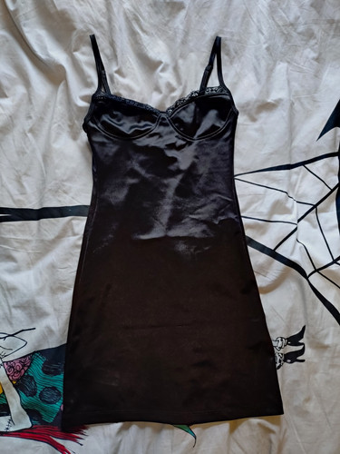 Motel black satin lace - satin, trim