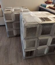 Cowhide Leather Ottoman From Argentina REDUCED!