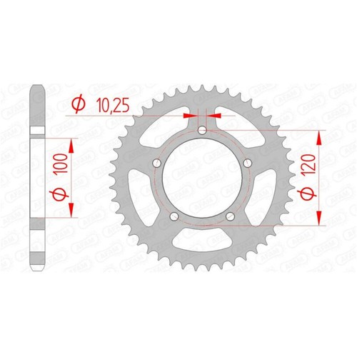 Standard rear steel sprocket - standard,