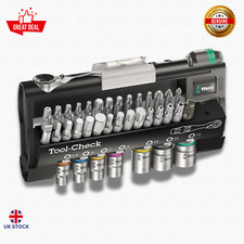 WERA 200995 Automotive Tool Check 1/4" Ratchet,Screwdriver Bit & Socket Set