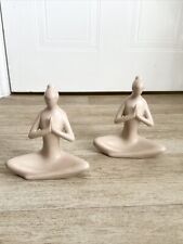 Yoga Lady Pair Home Decor Ornament Unique  Freestanding - H 19 X L 17 X D 8cm