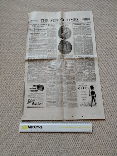 Sunday times may 31st 1053 - sunday,