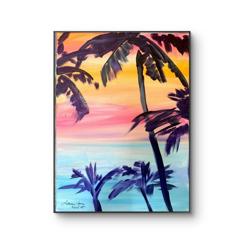 Sunset beach x12 - sunset, abstract