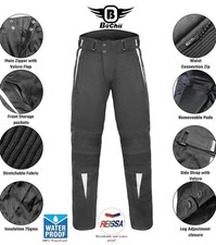 Buchii Strike Motorbike Trousers Waterproof Motorcycle Bike Mens XL Black NWT
