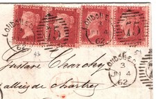 Penny red pairs - gb,