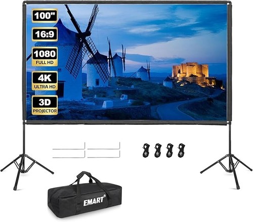 Emart projector screen with - projector,