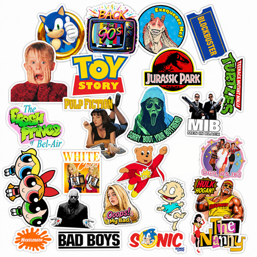 1990 vinyl sticker - 1990's,