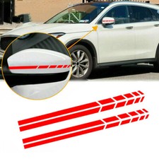 4pcs Red Car Rearview Mirror