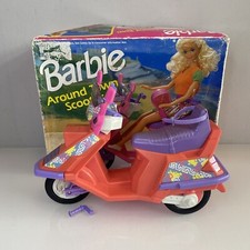 Rare Vintage 1992 Barbie Doll Around Town Scooter Motorbike Collectable With Box