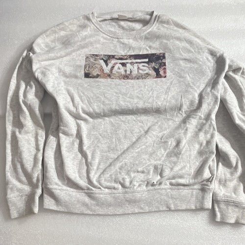 Vans men gray crew - crew, neck