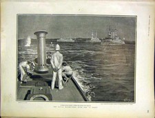 Original Old Antique Print