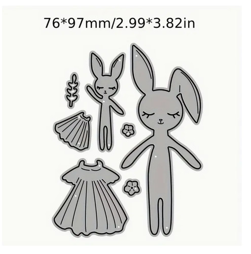 Bunny dresses cutting - bunny, &