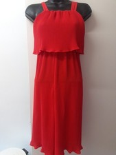 Zara Red Playsuit Cropped Leg