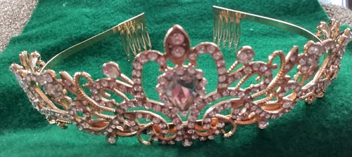 Vintage gold tone tiara - vintage,