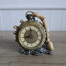 Steampunk Clock Nemesis Now Ornament Skeleton Halloween Working