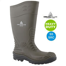 MENS DELTA PLUS SAFETY WELLINGTONS WATERPROOF BOOTS STEEL TOE CAPS BOOTS SHOES
