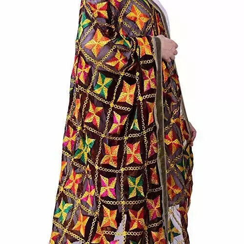 Phulkari dupatta chiffon - dupatta,