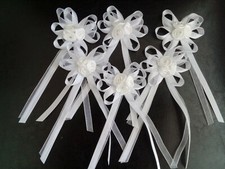 6pcs Ribbon Bows  W/roses Buds