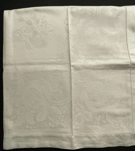 Beautiful white damask table - white,