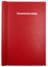 Telephone Address Book A-Z Index Hard Back Cover  A5 Address Book RED SPIRAL 