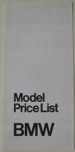 Original price list bmw - original,