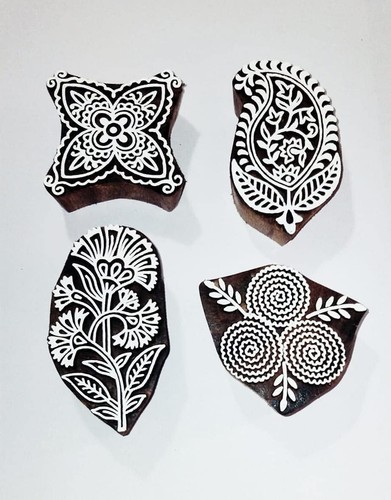 Wooden block stamps for fabric - wooden,