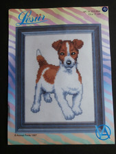 Lesur Jack Russell Terrier Dog Puppy counted cross stitch kit