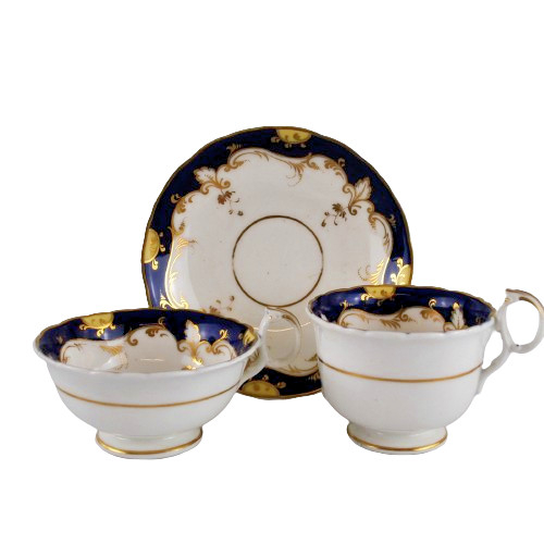 Antique ridgway trio two cups - ridgway,
