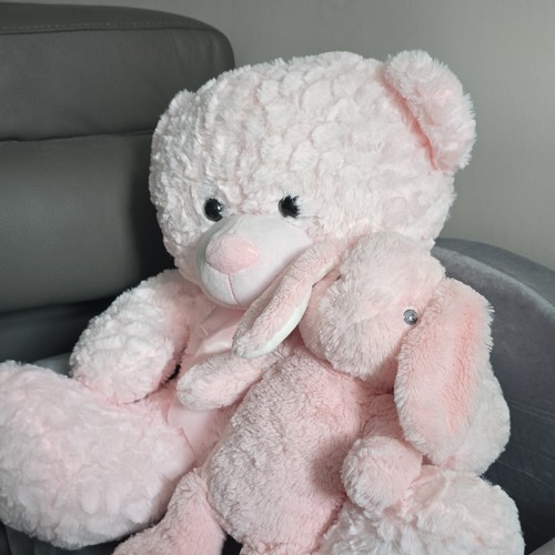 Pink plush bear matching - plush, &