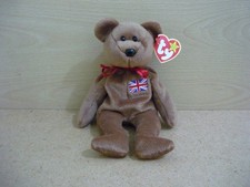 Ty Beanie Bear Britannia with Union Jack Embroidered Flag