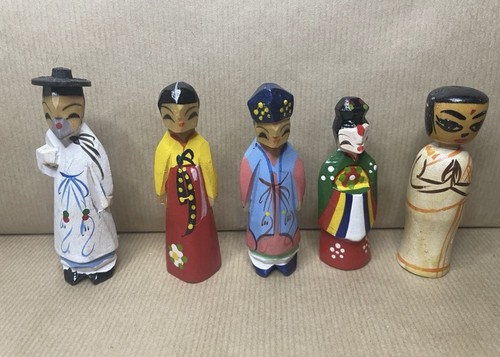 Bundle wood figure dolls 4 - bundle,
