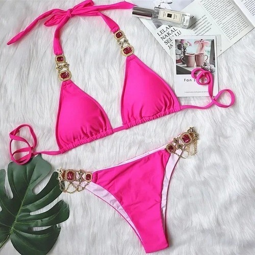Rhinestone swimsuit women - swimsuit,