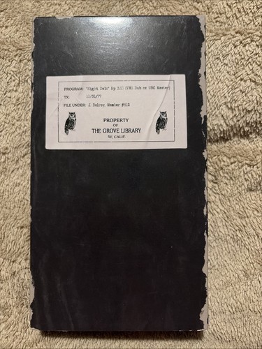 Vhs tape only 1977 night - only, owls