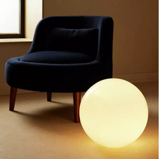 Caliban Globe XL Glass Floor Lamp White Living Room Decoration - Marks on Globe