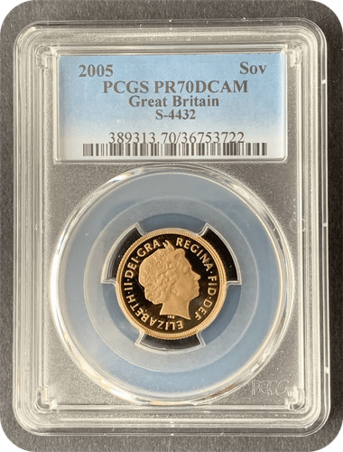 2005 full gold sovereign - gold, ngc