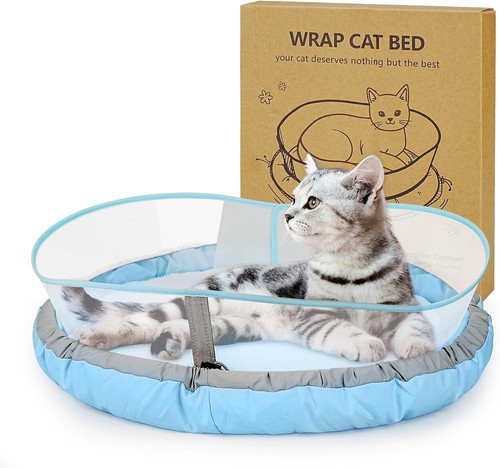 Fluffy donut pet bed - bed, cat